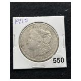 1921 S Morgan Silver Dollar Coin