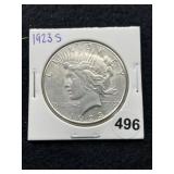 1923 S Peace Silver Dollar Coin