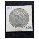 1923 Peace Silver Dollar Coin