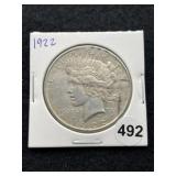 1922 Peace Silver Dollar Coin