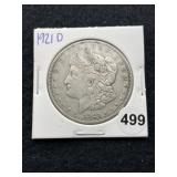 1921 D Morgan Silver Dollar Coin