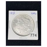 1921 UNC Morgan Silver Dollar Coin