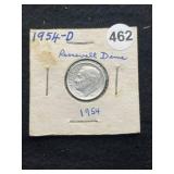 1954 D Roosevelt Dime Coin