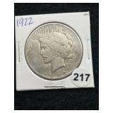 1922 Peace Silver Dollar Coin