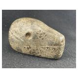 Bear Effigy Stone Pipe Indian Artifact Arrowhead