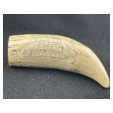 Scrimshaw Art in resin Indian Artifact Arrowhead
