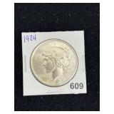 1924 Peace Silver Dollar Coin