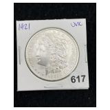 1921 UNC Morgan Silver Dollar Coin