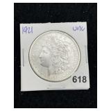 1921 UNC Morgan Silver Dollar Coin
