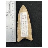 Dalton Indian Artifact Arrowhead