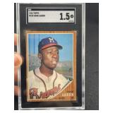 1962 Topps Hank Aaron Baseball Card