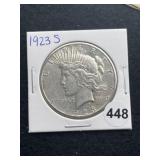1923 S Peace Silver Dollar Coin