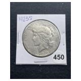 1923 S Peace Silver Dollar Coin