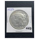 1923 S Peace Silver Dollar Coin