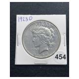 1923 D Peace Silver Dollar Coin