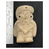 Pre-Columbian Human Effigy Pottery Pendant Indian