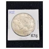 1922 Peace Silver Dollar Coin