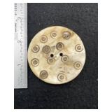 Engraved Shell Gorget Indian Artifact Arrowhead