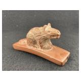 Beaver Effigy Stone Pipe Indian Artifact Arrowhead