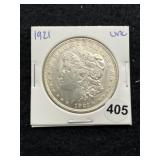 1921 UNC Morgan Silver Dollar Coin