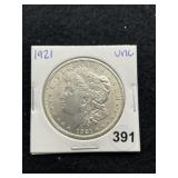 1921 UNC Morgan Silver Dollar Coin