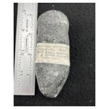 Hafted Pecking Axe Indian Artifact Arrowhead