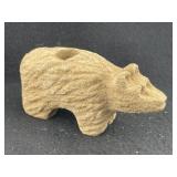 Bear Effigy Stone Pipe Indian Artifact Arrowhead