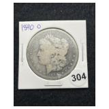 1890 O Morgan Silver Dollar Coin