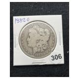 1882 O Morgan Silver Dollar Coin
