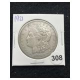 1921 Morgan Silver Dollar Coin