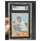 1968 Topps Ernie Banks Baseball Card