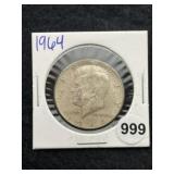 1964 Kennedy Half Dollar Silver Coin