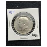 1964 Kennedy Half Dollar Silver Coin