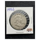 1952 Franklin Half Dollar Silver Coin