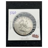 1960 Franklin Half Dollar Silver Coin