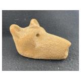 Fox Effigy Stone Pipe Indian Artifact Arrowhead