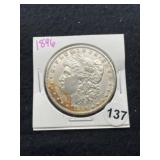 1896 Morgan Silver Dollar Coin