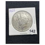 1922 Peace Silver Dollar Coin
