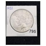 1922 Peace Silver Dollar Coin