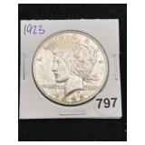 1923 Peace Silver Dollar Coin
