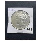 1923 D Peace Silver Dollar Coin
