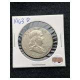 1963 D Franklin Half Dollar Silver Coin