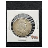 1951 Franklin Half Dollar Silver Coin