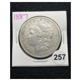 1887 Morgan Silver Dollar Coin