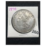1879 Morgan Silver Dollar Coin