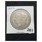 1891 S Morgan Silver Dollar Coin