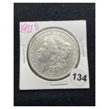 1921 S Morgan Silver Dollar Coin