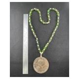 Martin Van Buren Peace Necklace Green Dutch Trade