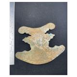 Pre-Columbian Metal Gorget Indian Artifact Arrowhe