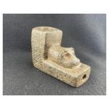 Bear Effigy Stone Pipe Indian Artifact Arrowhead